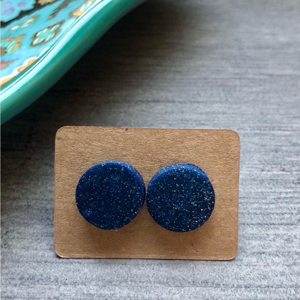 Handmade polymer clay earrings with Sterling silver backing
